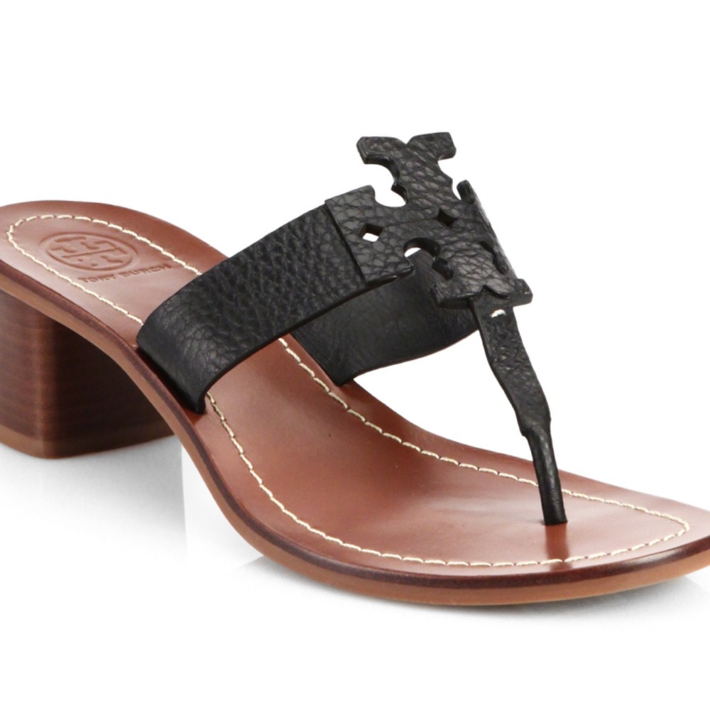 Tory Burch Black Leather Sandals